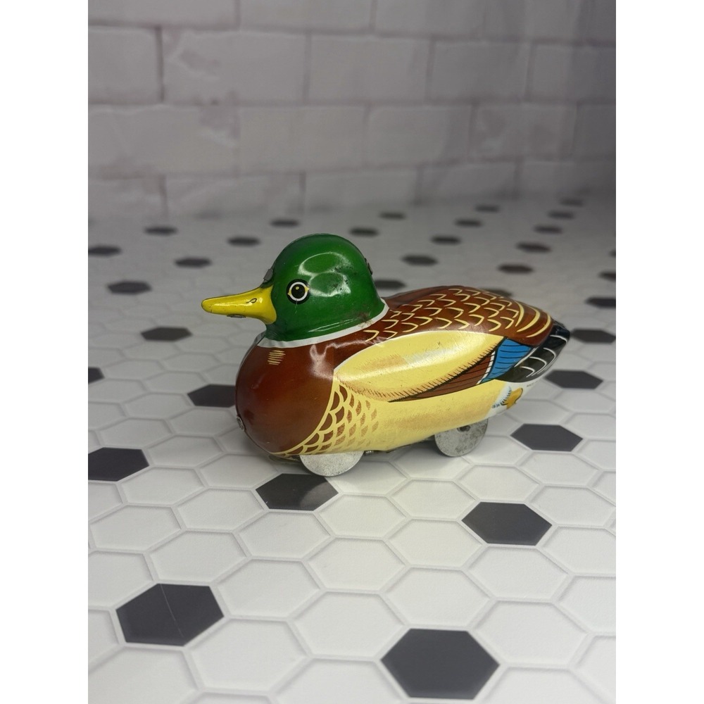 Vintage 1950's Mallard Duck Wind-Up Toy - Picture 3 of 7